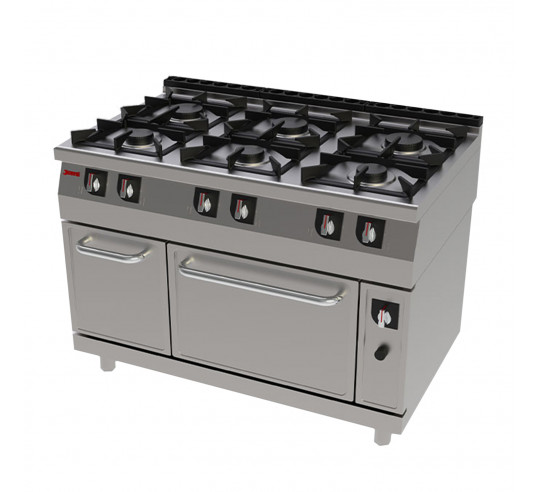 COCINA 6 F GAS CON HORNO JEMI S750 80