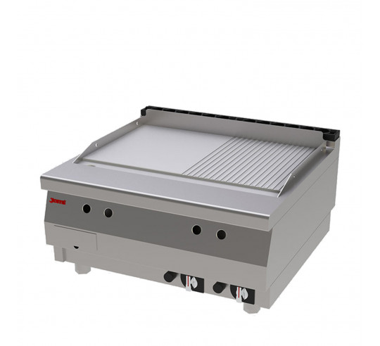 FRY TOP GAS JEMI S750 80 CM LISO/RANULA