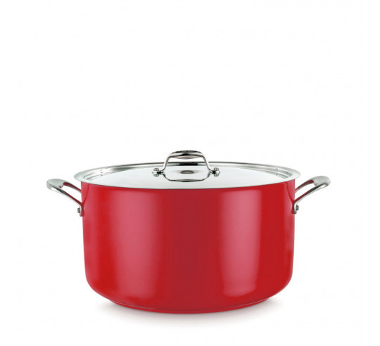COOL LINE ROJA CACEROLA ALTA 24 cm