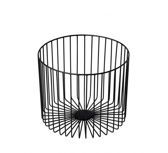 NERO CESTA ACERO NE 28x28 cm h 28 cm