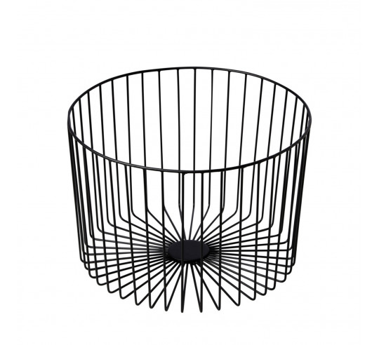 NERO CESTA ACERO NE 33x23 cm h 33 cm