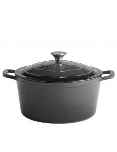 OLLA C/TAPA 28 CM. 6 L. GRIS