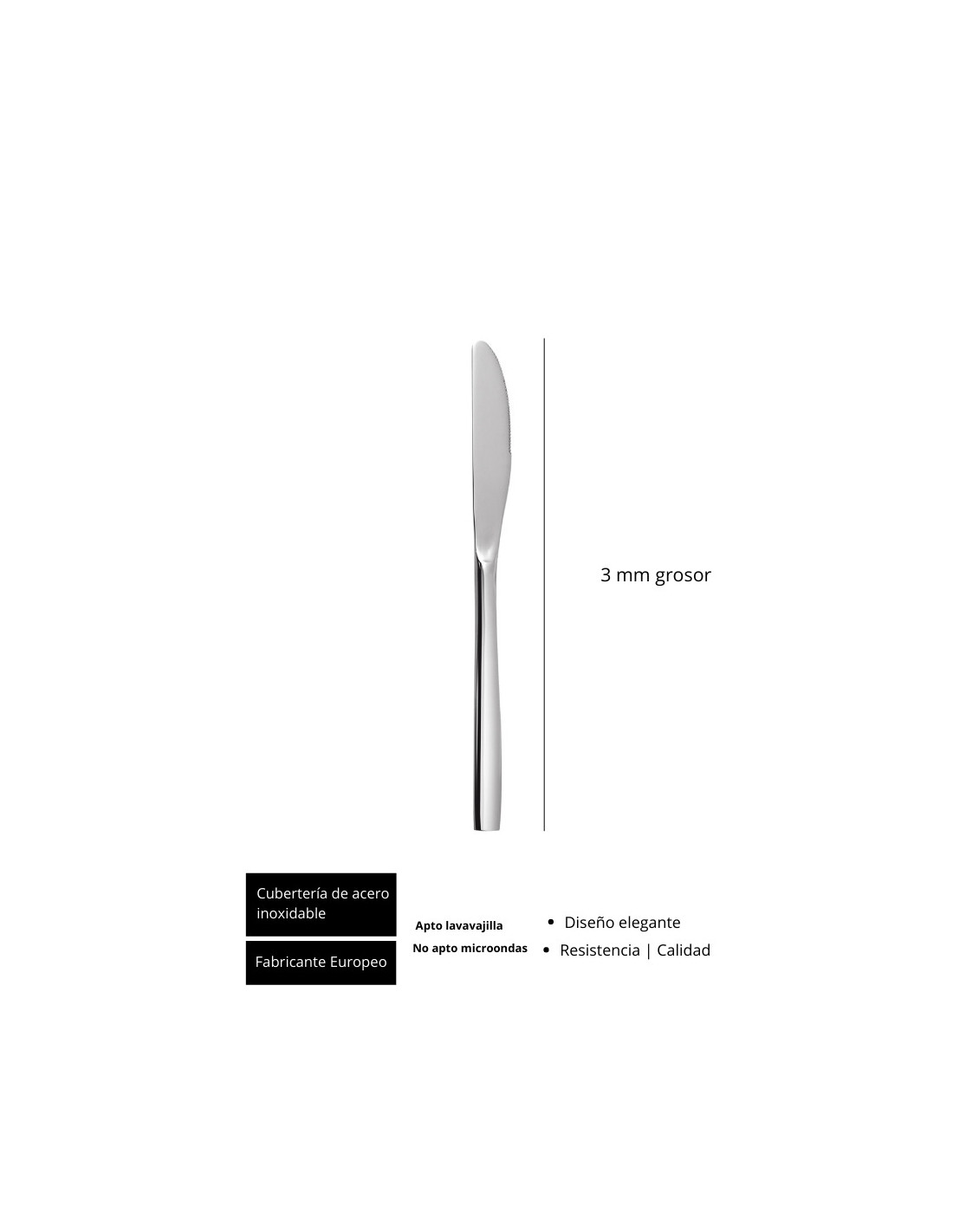SINXELO SATIN DESSERT KNIFE SINXELO SATIN DESSERT KNIFE