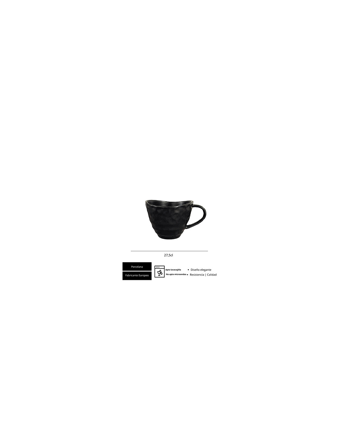 BARISTA 27.5 CL BLACK TEACUP BARISTA 27.5 CL BLACK TEACUP