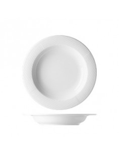 SQUARE WH. SOUP PLATE 22