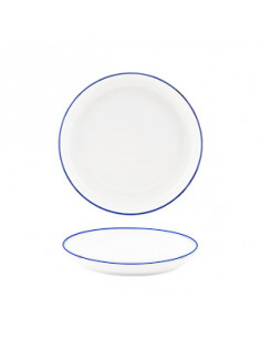 ALACENA 23 CM BLUE FLAT PLATE