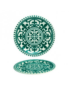 PATIOS PLATO LLANO VERDE 20 cm