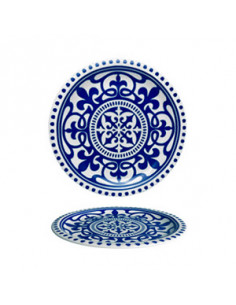 PATIOS PLATO LLANO AZUL 20 cm