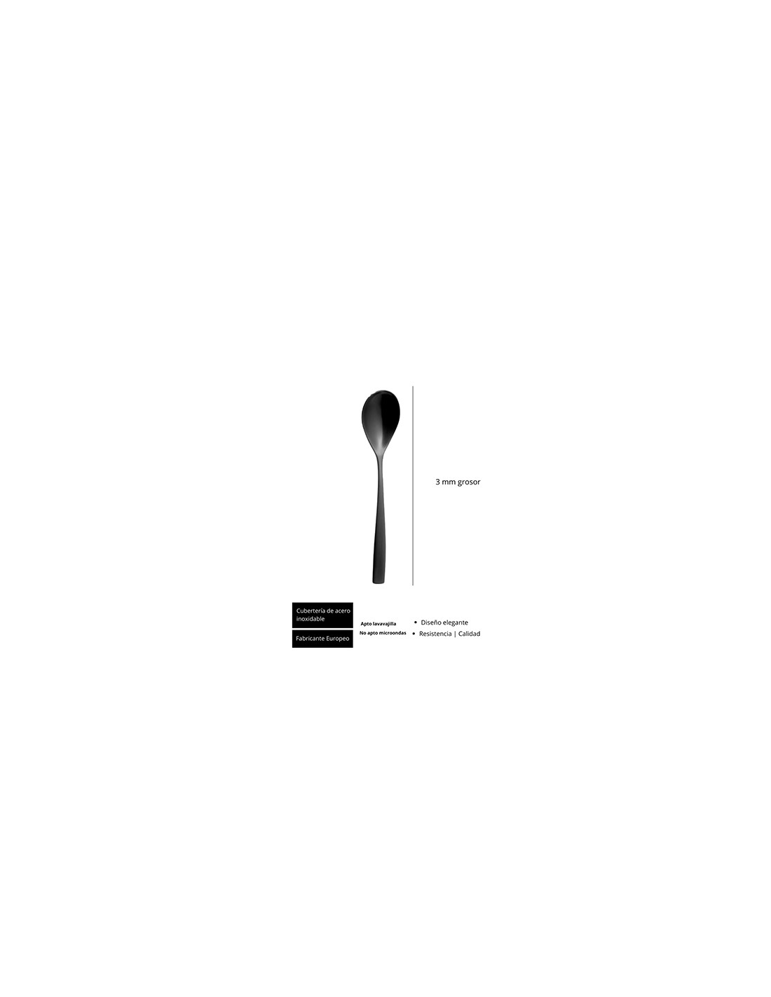 SINXELO BLACK DESSERT SPOON SINXELO BLACK DESSERT SPOON