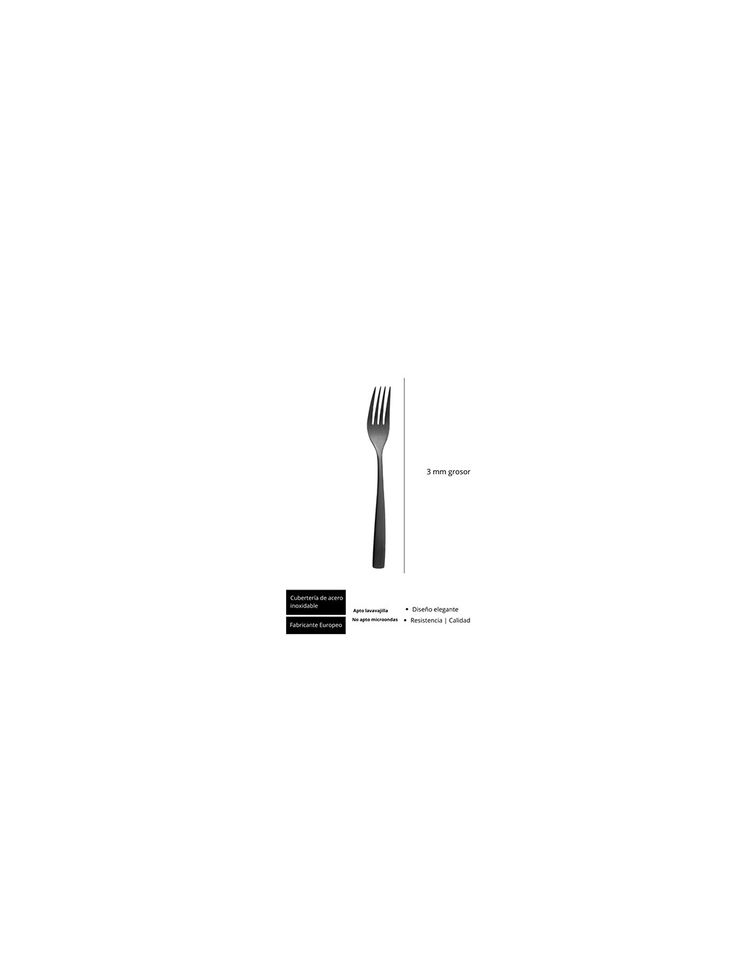 SINXELO BLACK DESSERT FORK SINXELO BLACK DESSERT FORK