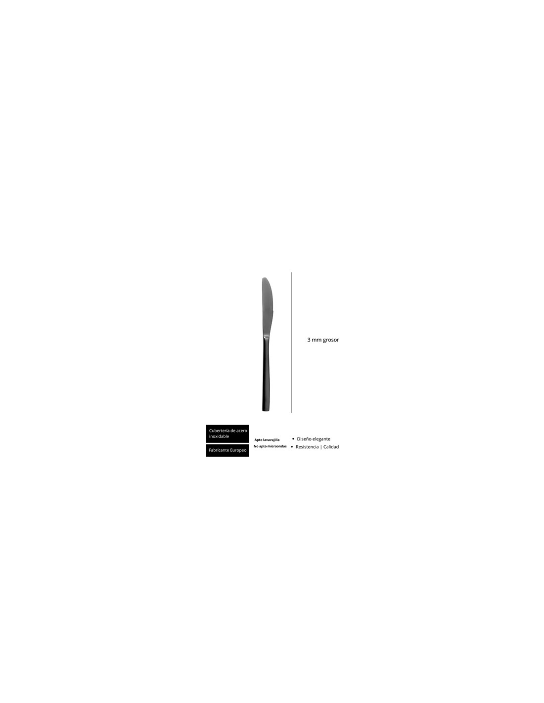 SINXELO BLACK TABLE KNIFE SINXELO BLACK TABLE KNIFE