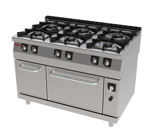 COCINA 6 F GAS CON HORNO JEMI S750 80