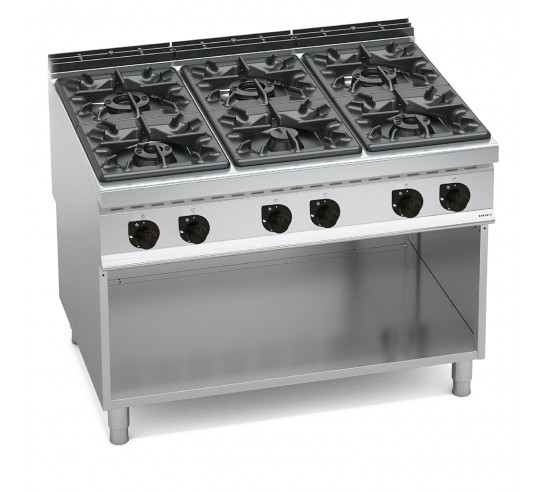 COCINA GAS 6 F MAXIMA 900 C/SOPORTE