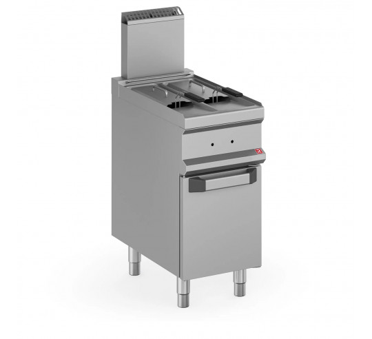 FREIDORA GAS CON MUEBLE 7+7 LITROS