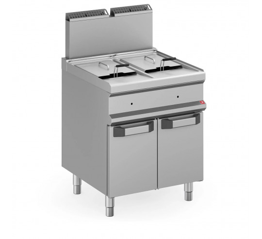 FREIDORA A GAS CON MUEBLE 14 + 14 LITROS