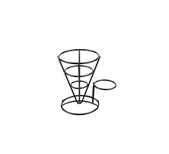 SOPORTE CONO METAL NEGRO 19x13 cm