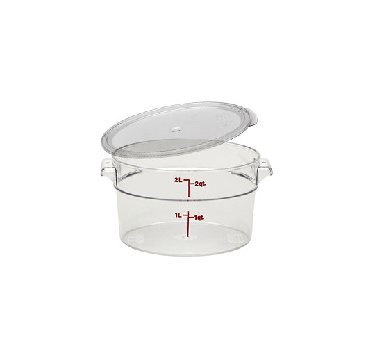 ROUND POLYC. FOOD CONTAINER W/ LID 1.9L