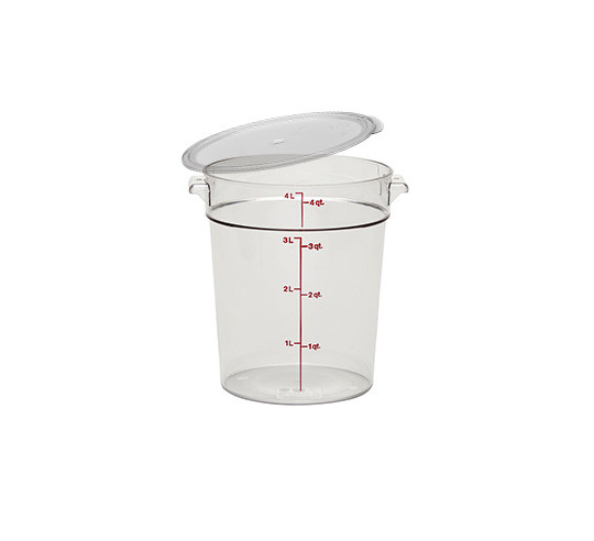 ROUND POLYC. FOOD CONTAINER W/ LID 3.8L