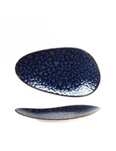 MOON BLUE OVAL PLATE 21