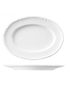 BARROCO WH. OVAL PLATTER 35 CM