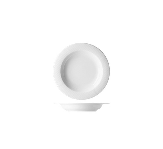 SQUARE WH. SOUP PLATE 22