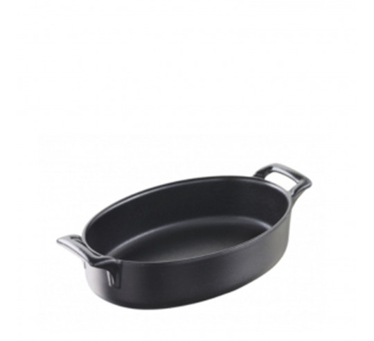 BELLE CUISINE FUENTE OVAL NEGRO 18X12 cm