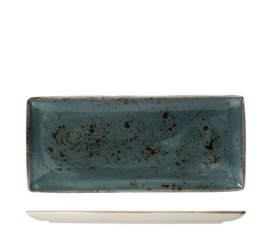 CRAFT BLUE RECTANGLE PLATE 37X16.5CM