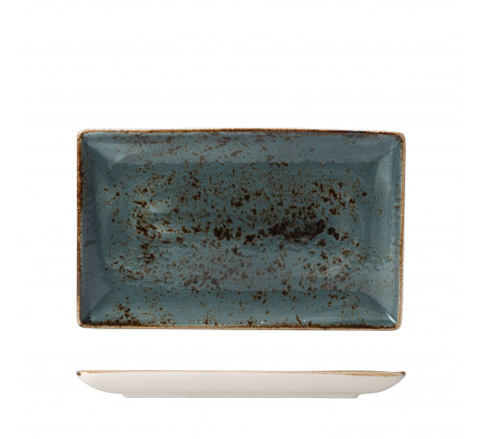 CRAFT BLUE RECT. DISH 27X17CM