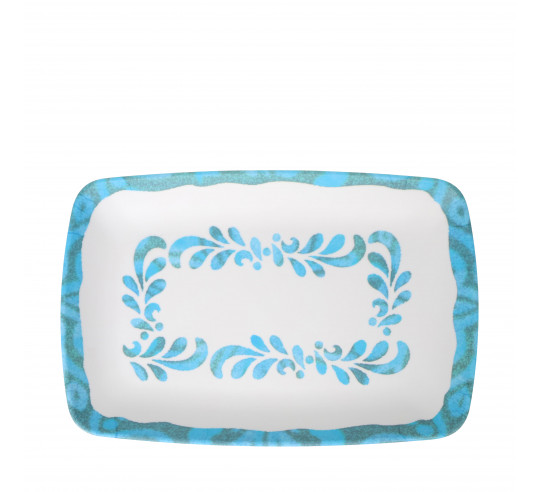 EMBASSY FUENTE RECTAN CELESTE 33x22 cm
