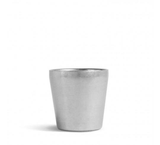 VINTAGE PLATA VASO h 8 cm 18 cl