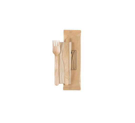 PETIT SET CUBIERTOS Y SERVILLETA (250 u)