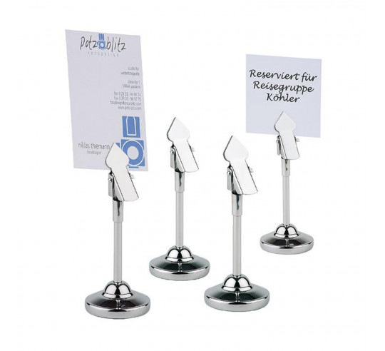 BERLIN PORTACARTELES INOX 10 cm (4 uds)