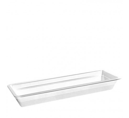 CUBETA PORCELANA BLANCA GN 2/4 h 3 cm