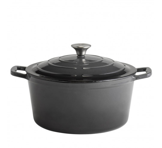 OLLA CON TAPA GRIS 28 cm 6 l