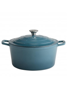 OLLA CON TAPA AZUL 28 cm 6 l