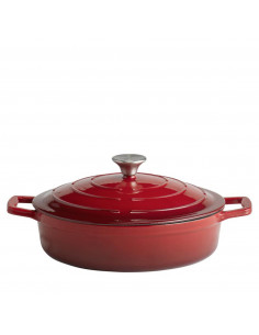 CACEROLA CON TAPA ROJA 28...