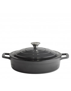 CACEROLA C/TAPA GRIS 28 cm 3 l