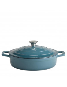 CACEROLA CON TAPA AZUL 28...