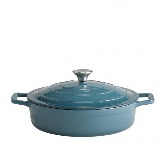CACEROLA CON TAPA AZUL 28 cm 3 l