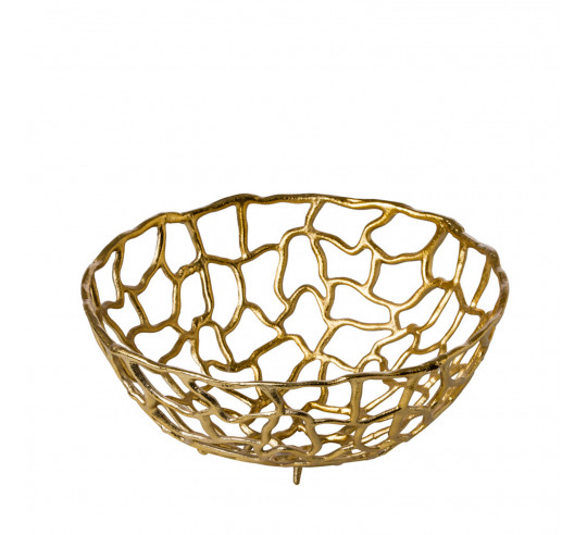 NATURAL CESTA ALUMINIO GOLD 38 cm