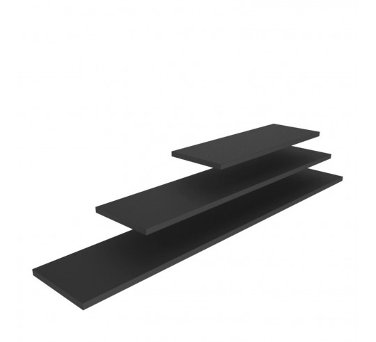 CUBIC ESTANTE ESTRECHO NEGRO 80x18 cm