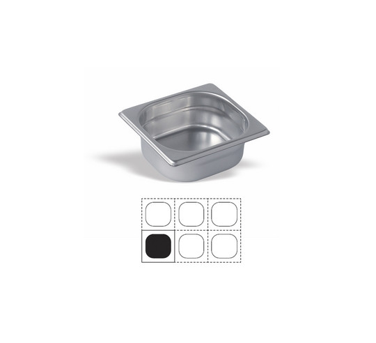CUBETA GN 1/6 INOX 18/10 h 7 cm 1 l