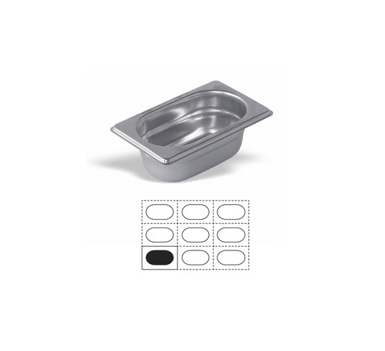 CUBETA GN 1/9 INOX 18/10 h 7 cm 0,6 l