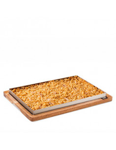 LLAUNA C/BASE MADERA 30x20cm