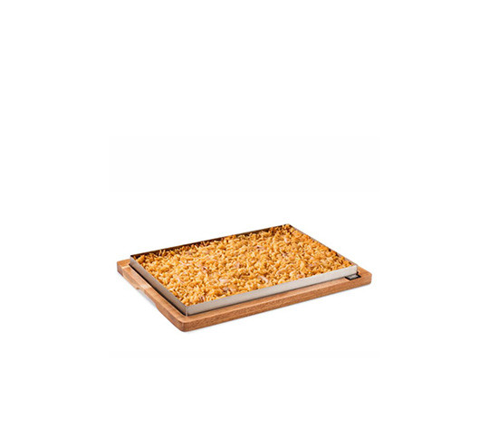 LLAUNA C/BASE MADERA 30x20cm
