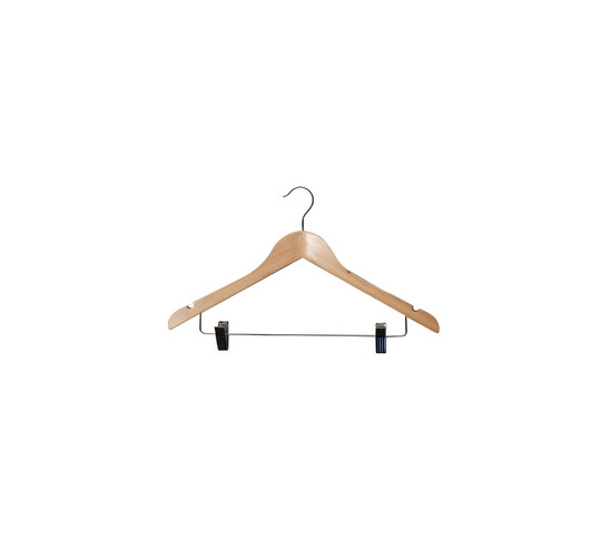 PERCHA MAD PL C/PINZAS Y MUESCAS 45 cm