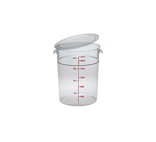 ROUND POLYC. FOOD CONTAINER W/ LID 20.8L