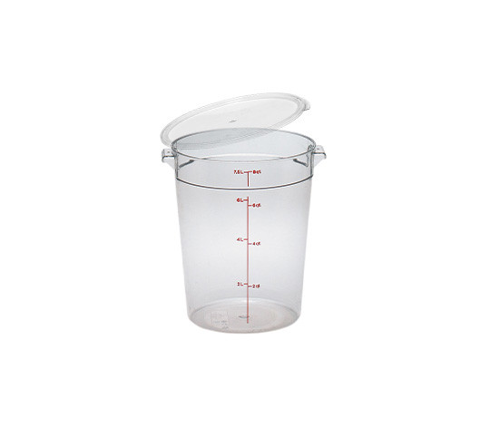 ROUND POLYC. FOOD CONTAINER W/ LID 7.6L