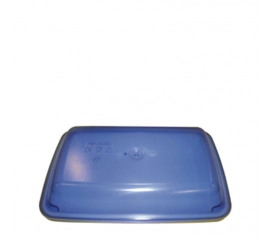 POLITRAY TAPA PC AZUL FUENTE RECT 22 cm
