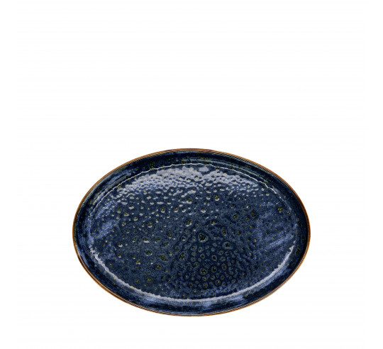 MOON BLUE PLATO LLANO OVAL 23x17 cm